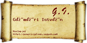Gömöri István névjegykártya