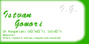 istvan gomori business card